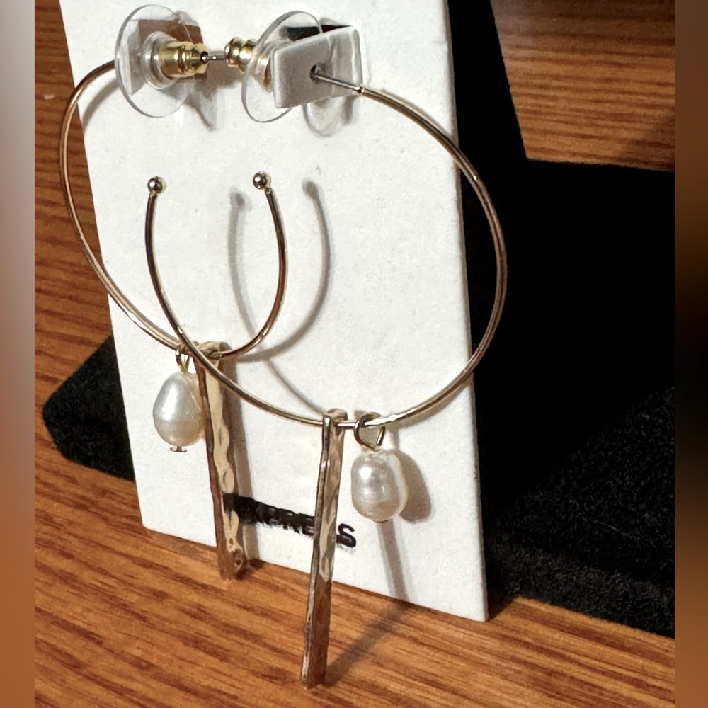 Funky Hoop Earrings with Beads